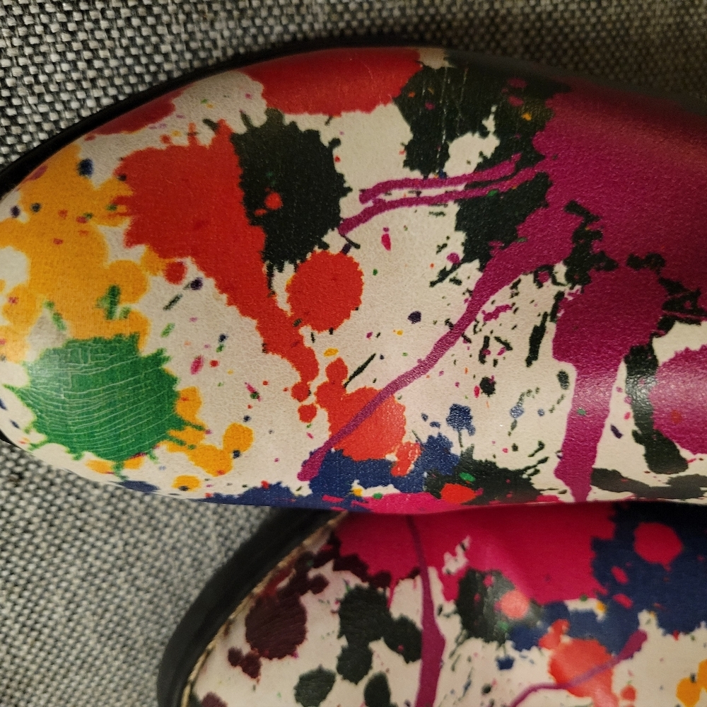 Colorful Splatter Ankle Boots - Picture 3 of 6